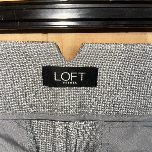 LOFT Gray Houndstooth Trousers Petites Marisa - Picture 5 of 6